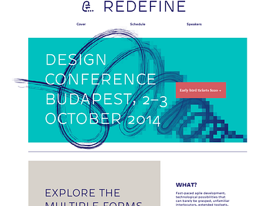 Redefine Conference Homepage conference design homepage redefine website