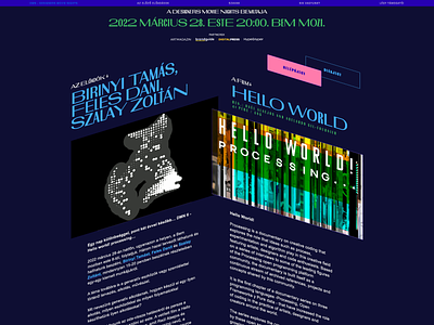 DMN 6 – Hello world! Processing and Birinyi, Feles and Szalay art budapest creativecode design designers movie nights dmn event generative goeast! inspirational processing