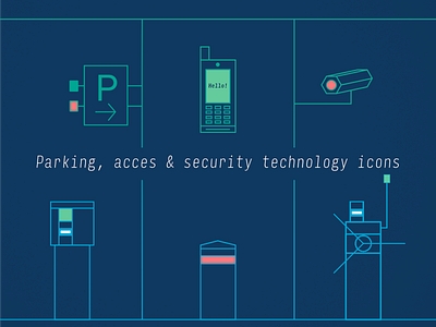 Parking Acces Security Icons car icons parking security