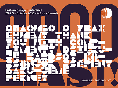 Thank You With Compliment! conference design eastern easterndesignconf eastofdesign fontstand goeast! typography woodkit