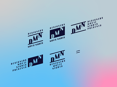 DMN Designers Movie Nights logo variations bem cinema budapest design designers movie nights dmn documentary event francis goeast! inspirational ladder logo movie nights rams talk typotheque web design webflow