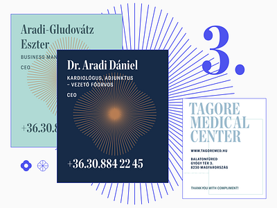 TMC Business Cards – double sized balaton branding and identity business cards center design system digital goeast! health medical online styleguide tag design tagore tmc visual identity