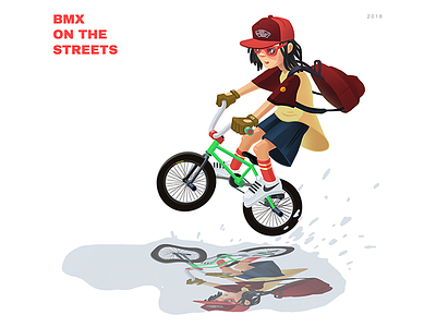bmx on the streets bmx bmx rider digital art drawing illustration photoshop