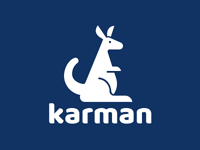 Karman logo illustration illustrator kangaroo karman logo logotype wallaby