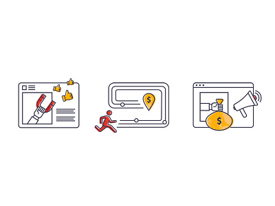 Icons Cryptotraffic cryptocurrency icons vector illustrations line lineart