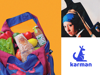 Logo Karman australia branding design illustration illustrator kangaroo karman logo logotype ui vector violet
