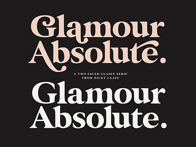Glamour Absolute Modern/Vintage Font