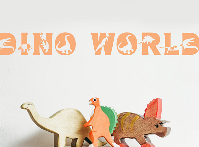 Dino World - Dinosaur Font 3d animation branding elegant font graphic design logo motion graphics