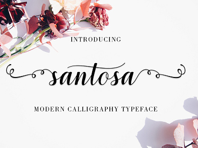 santosa script font amazing font beautiful font calligraphy design elegant elegant font illustration logo ui vector