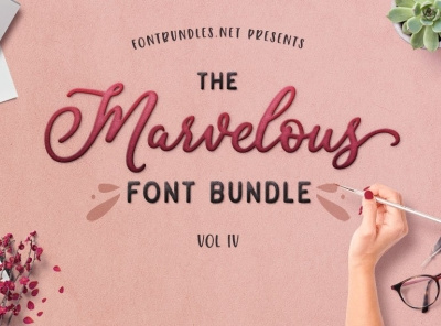 The Marvelous Font Bundle amazing font brandiing calligraphy cursive font elegant font illustration romantic font script script font wedding font