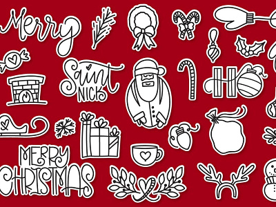 Christmas Dingbats - A font filled