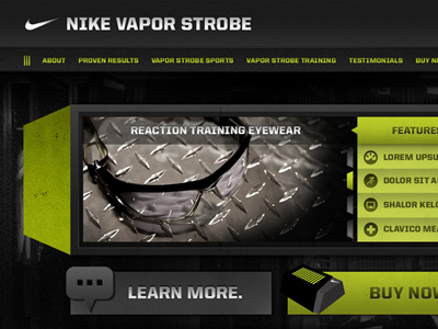 Nike Vapor Strobe athletic glasses grungy sport training website