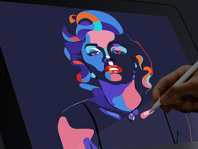 Marilyn Monroe animation app design illustration ui ux vector website