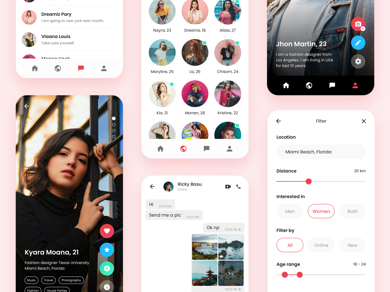 Dating Mobile App UI Kit by Wingspire Studio on Dribbble