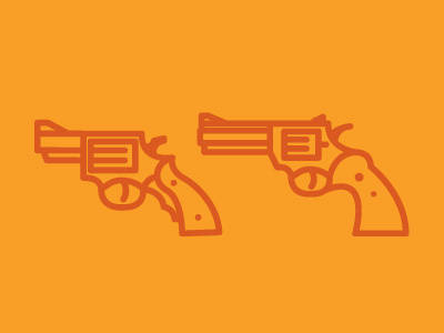 Finger on the trigger guns icons illustration