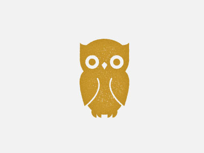 Wise guy design icon logo minimal owl stamp