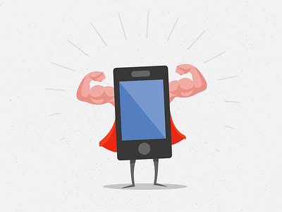 Super App app artisan illustration mobile superhero