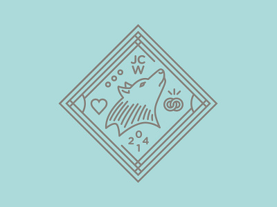 Wolfpack Wedding design logo wedding wolf