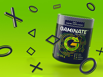 Gaminate Lemon Lime 3d brand design c4d design gaminate gaming keyvisual modo octane package packaging supplement
