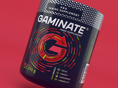 Gaminate Watermelon 3d design gaming modo packaging packshot red supplement visualization watermelon