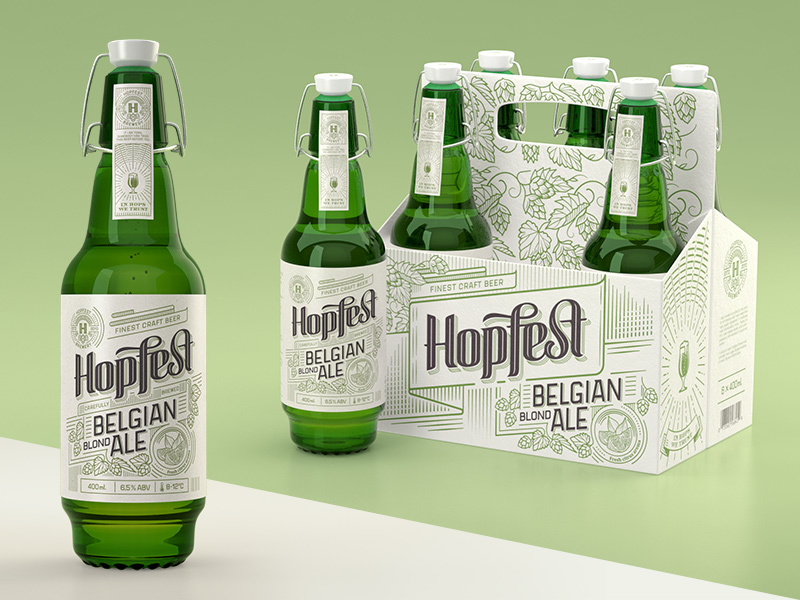 Hopfest Belgian Ale vintage multipack premium ale belgian beer craft 6pak