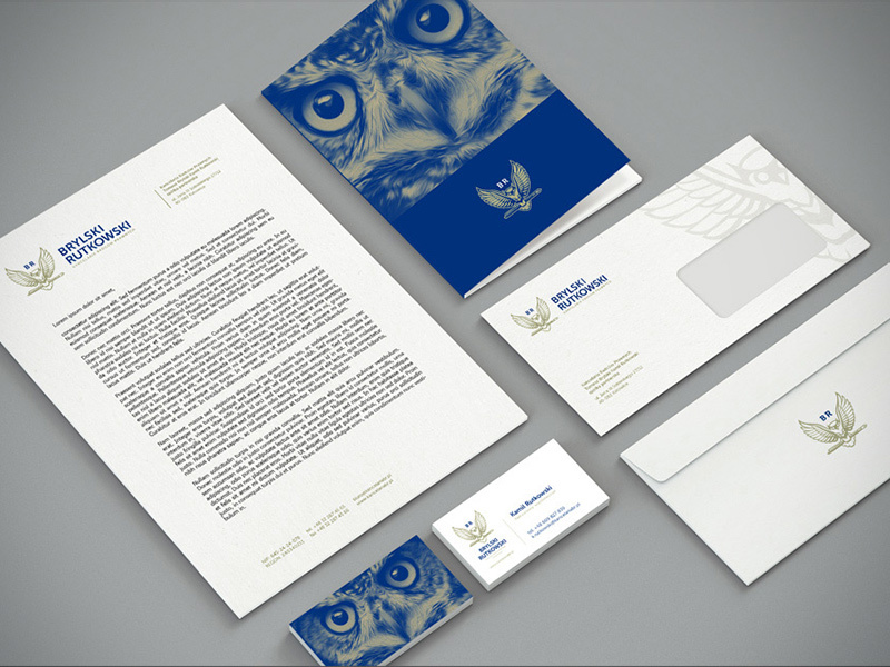 BR Collaterals corporate identity branding logo owl collaterals