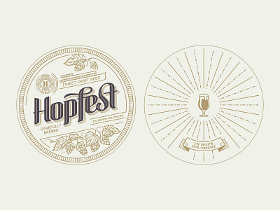 Hopfest Pad Design beer brand craft design lettering letterpress pad