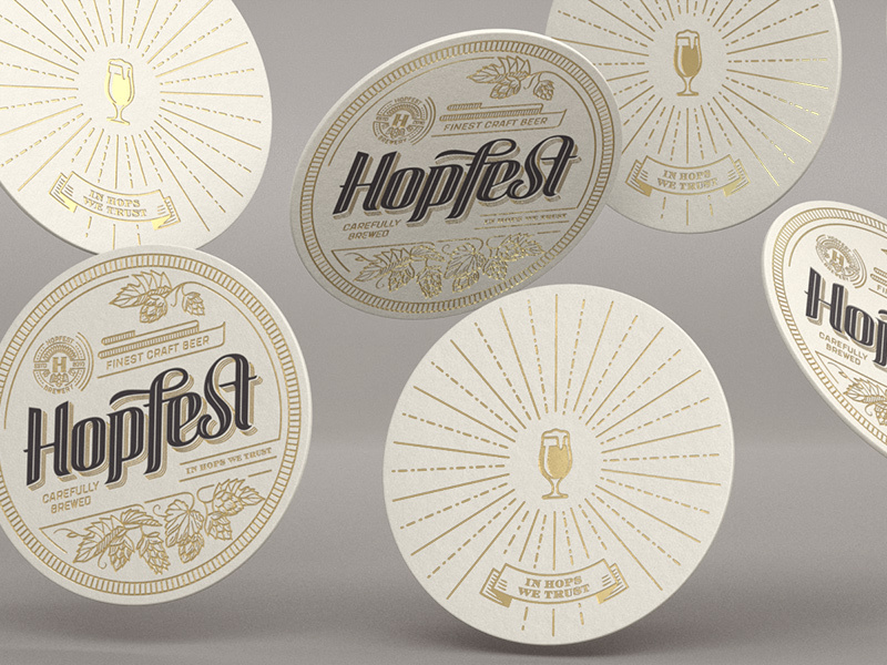 Hopfest Pads visualisation 3d letterpress pads beer craft