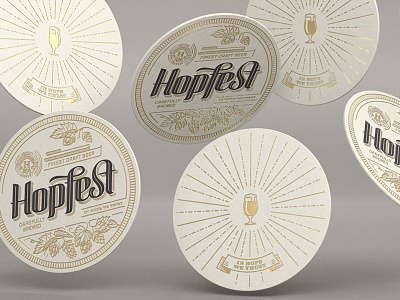 Hopfest Pads 3d beer craft letterpress pads visualisation