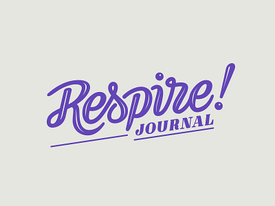 Respire Journal brand lettering logo vector