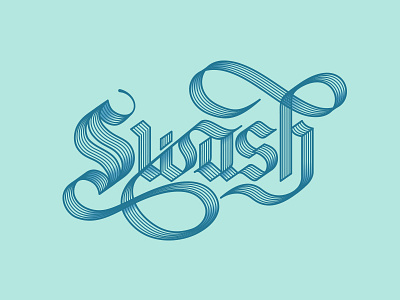 Swash baroque black letter gothic lettering style swash vector