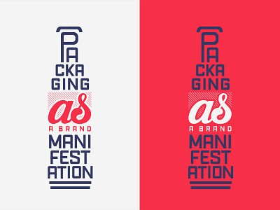 Packaging as a brand manifestation lettering typogram vector