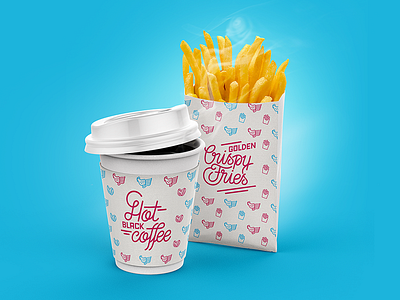 ASC Fries branding delicious design foodtruck french fries graphic lettering pattern restaurant