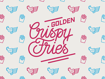 Golden Crispy Fries lettering