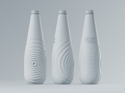 Aqua Carpatica Bottle Structure 3d bottle concept design glass mineral modo packaging premium structure water