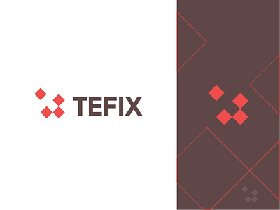 Tefix brand design icon identity job logo management recruitment teams wordmark