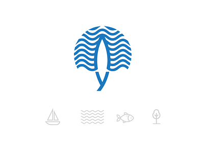 NYASA (EA) COMPANY LIMITED boat concept consulting design fish icon identity logo logodesign sail tours travel tree water