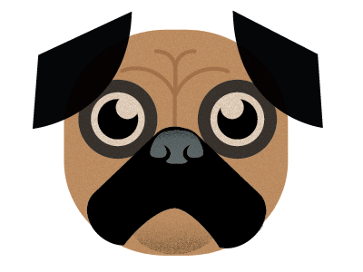 Muggle the Bugg boston terrier dog portrait pug vetor