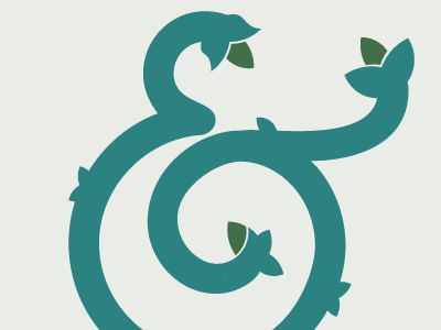 Ampersand-leaf ampersand nature typography