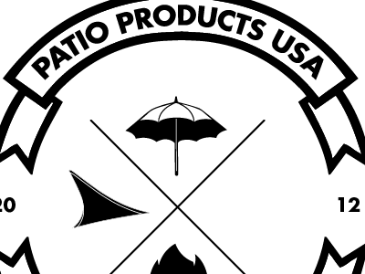 patio products USA shirt logo mark shirt design umbrella vector