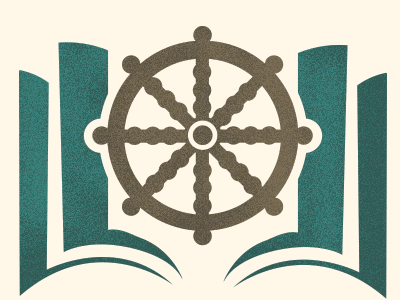 alt. logo to Dharmareads.com buddhism logo logodesign religious