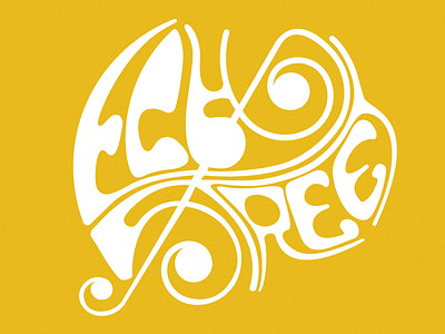 Echostreet band logo custom type logo music reggae typography