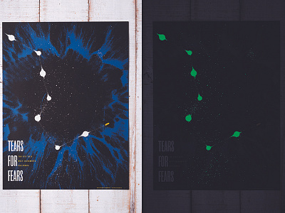 Tears for Fears Poster concertposter gig poster glow glow in the dark screenprint silk screen