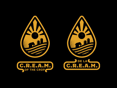 C.R.E.A.M. of the crop badge branding california cannabis farm logo marijuana sacramento