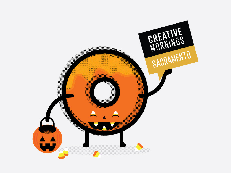 Cm Halloween candycorn pumpkin halloween donut creative mornings