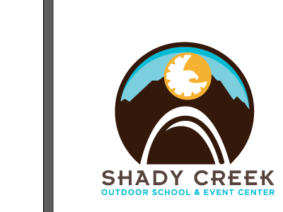 shady creek #4 camp identity logo mark mock up mountain nature rough