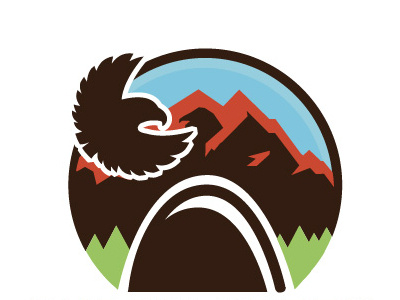 Shady Creek #4 bird california camp colorful logo logodesign mark mountain nature