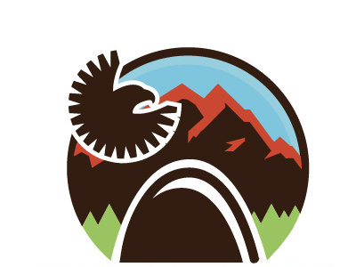 Shady creek 2 bird california camp colorful logo logodesign mark mountain nature