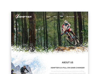 Debut Shot! about us bicycle bike header mountain ui web