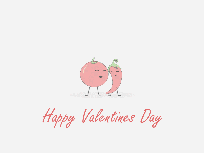 Happy Valentines Day animation gif love valentines day vegetables